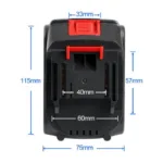 𝟒𝟖𝐕 𝐋𝐢𝐭𝐡𝐢𝐮𝐦-𝐢𝐨𝐧 𝐁𝐚𝐭𝐭𝐞𝐫𝐲 𝐟𝐨𝐫 𝐀𝐥𝐥 𝐂𝐨𝐫𝐝𝐥𝐞𝐬𝐬 𝐏𝐨𝐰𝐞𝐫 𝐓𝐨𝐨𝐥𝐬 𝐋𝐢𝐤𝐞 𝐂𝐨𝐫𝐝𝐥𝐞𝐬𝐬 𝐂𝐚𝐫 𝐖𝐚𝐬𝐡𝐞𝐫, 𝐂𝐨𝐫𝐝𝐥𝐞𝐬𝐬 𝐃𝐫𝐢𝐥𝐥 𝐌𝐚𝐜𝐡𝐢𝐧𝐞, 𝐆𝐫𝐚𝐬𝐬 𝐂𝐮𝐭𝐭𝐞𝐫, 𝐂𝐨𝐫𝐝𝐥𝐞𝐬𝐬 𝐈𝐦𝐩𝐚𝐜𝐭 𝐖𝐫𝐞𝐧𝐜𝐡, 𝐑𝐞𝐜𝐡𝐚𝐫𝐠𝐞𝐚𝐛𝐥𝐞 𝐑𝐞𝐩𝐥𝐚𝐜𝐞𝐦𝐞𝐧𝐭 𝐁𝐚𝐭𝐭𝐞𝐫𝐲 (𝟏 𝐏𝐜𝐬) 𝟏𝟓𝟎𝟎/- - Image 3