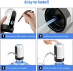 Water Table Pump Rechargeable, Water Dispenser for 5 Gallon Bottle Bottom Loading, Portable USB Charging Automatic Drinking Mini Water Jug Dispenser, for Camping, Kitchen - Image 4