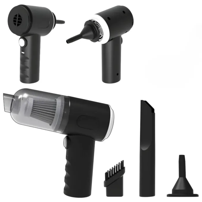 3 in 1 Portable High Power Car Vacuum Cleaner with Blower | USB Rechargeable Wireless Handheld Vacuum Cleaner Traveling, Camping Reusable, Portable, Rechargeable Vacuum - Image 3