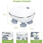 Scalp Massager, Rechargeable Electric Head Kneading Massager, 3 Speed Modes, Handheld Portable Head Scratcher Massage Machine for Hair Growth, Deep Clean & Stress Relax - Image 4