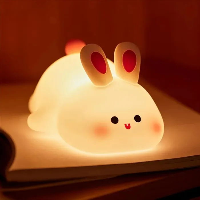 Rabbit Silicon Colour Changing RGB Lamp Bedside Night Light - Image 2
