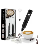 Milk Frother Rechargeable Handheld Electric Whisk Coffee Frother Mixer with 2 Stainless whisks 3 Speed Adjustable Foam Maker Blender for Coffee Matcha Latte Cappuccino Hot Chocolate